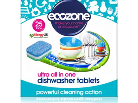 Ecozone All in one Ultra Dishwasher Tablets - 25 Tablets Online now