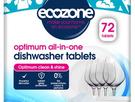 Ecozone Optimum all-in-one Dishwasher Tablets - 72 Tablets Online Hot Sale