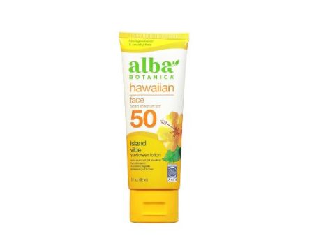 Alba Botanica Facial Sunscreen Lotion SPF 50 Fragrance Free 3 Oz Cheap