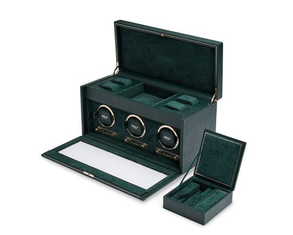 British Racing Triple Watch Winder With Storage Supply