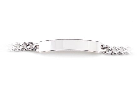 Ladies ID Bracelet Diamond Cut Chain Online now