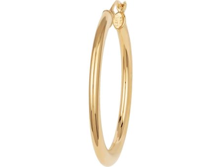 14k Gold 2x30mm Flat Oval Tube Hoop Earrings Sale