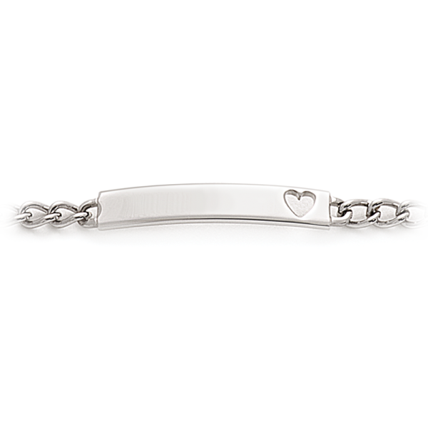 Children’s ID Bracelet with Heart Shaped Cut Out on Sale