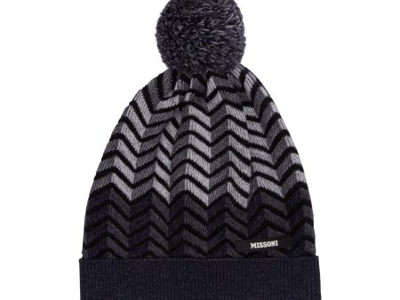 Zig Zag Pom Pom Hat Sale