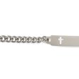 Children’s ID Bracelet with Cut Out Cross Plaque For Cheap