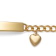 Ladies’ ID Bracelet with Heart Cut Out Plaque and Heart Charm on Sale