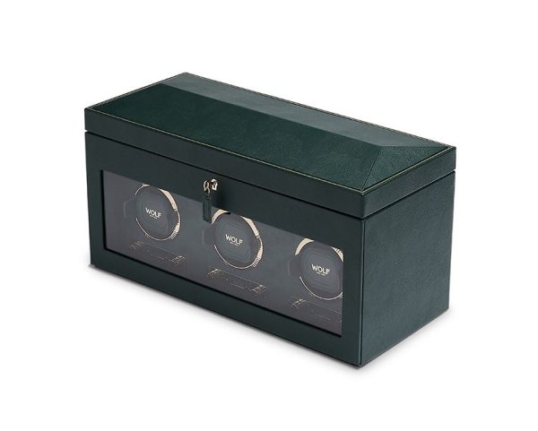 British Racing Triple Watch Winder With Storage Supply