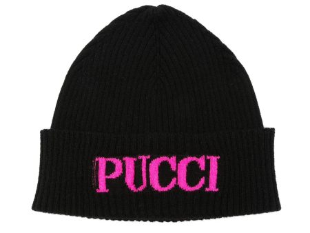 Logo Jacquard Ribbed Beanie Discount